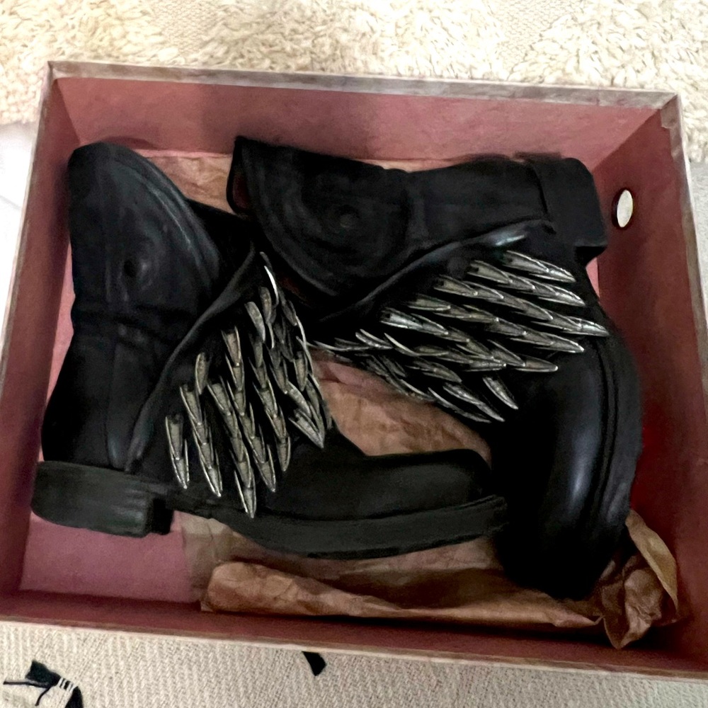 AS98 Black “Sophia” Moto Biker Boot
